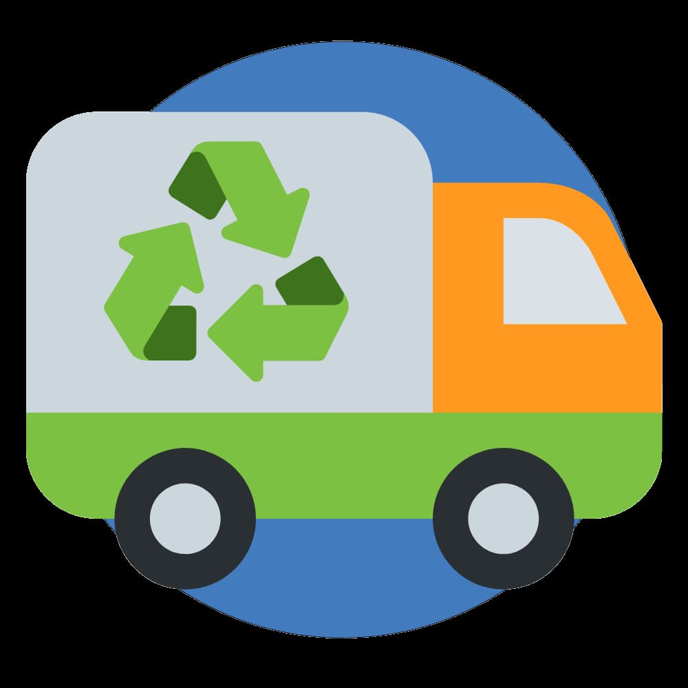 Icon showing a recycling vehicle
