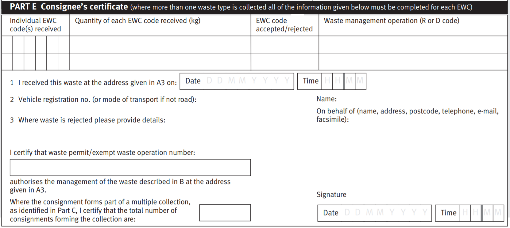 What Is A Hazardous Waste Consignment Note Dsposal
