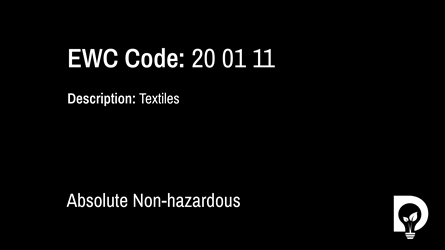 EWC Code 20 01 11 artwork