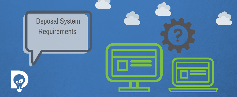 Dsposal System Requirments Desktop Laptop Question Mark Cog