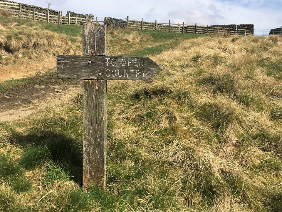 photograph to open country sign glossop