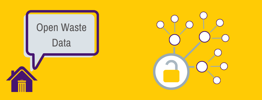 Your Dsposal Open Waste Data Hero Image Unlocked Padlock in a node map