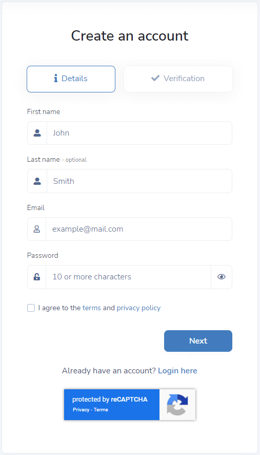 Register your Dsposal Account screengrab