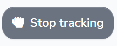 Screen grab of a grey button saying Stop tracking and a close fist icon